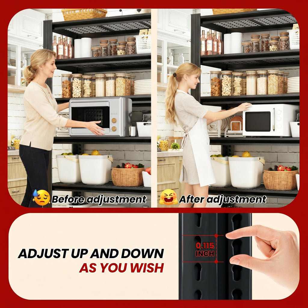 72" H Heavy Duty Garage Shelving (5 Count)