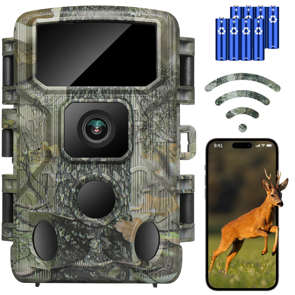 KJK Trail Camera - 4K, 64MP, WiFi, Bluetooth, IP67