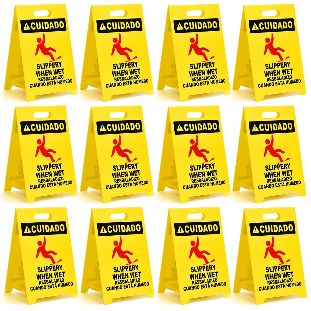 MATTHEW CLEANING 19'' Industrial Wet Floor Sign 12 Pack 2