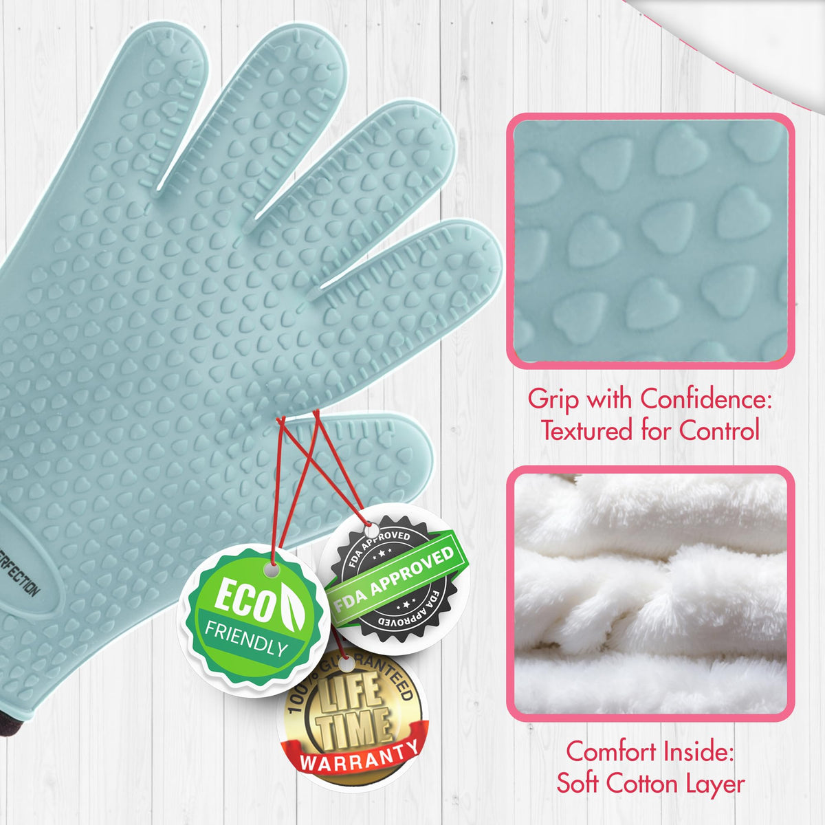 Silicone Smoker BBQ Gloves (2 Count)