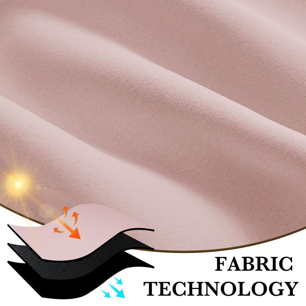 100% Blackout Short Curtains for Small Window (2 Count)