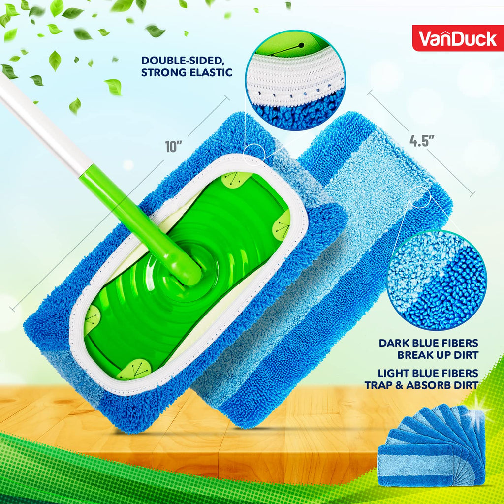 Reusable Microfiber Mop Pads for Swiffer Sweeper (4 Count)