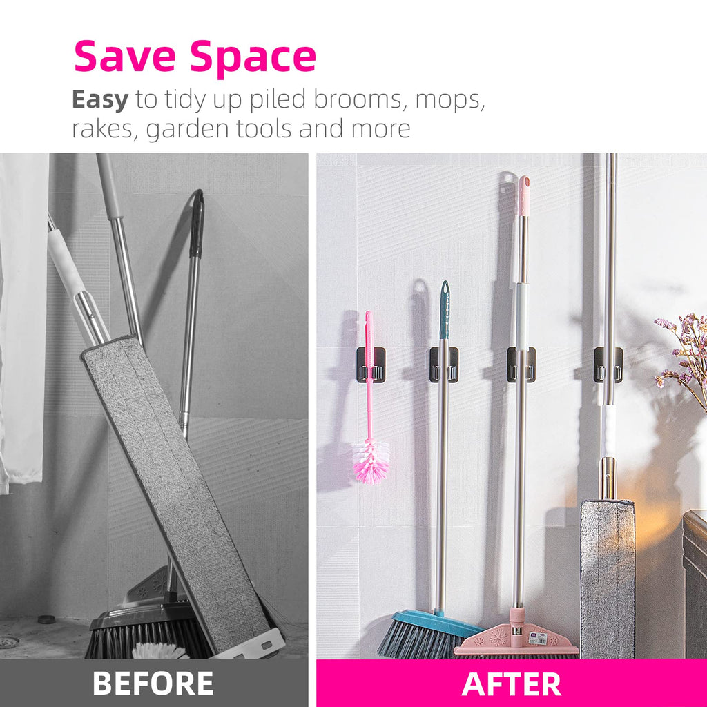 8 Pack Broom Holder Wall Mount (8 Count)