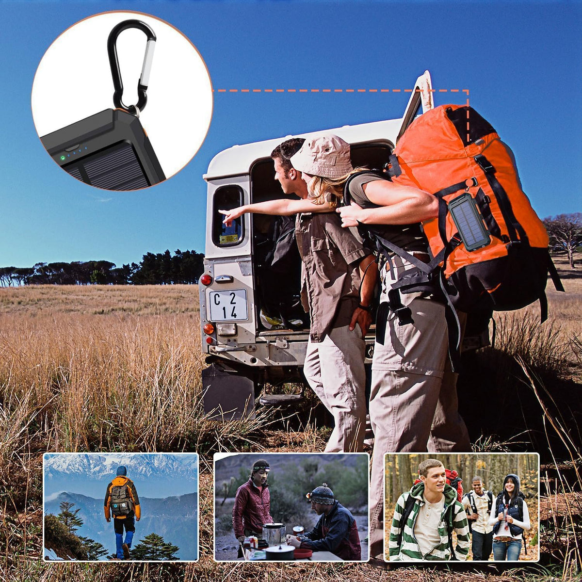 YELOMIN Portable Power Bank - 38800mAh, Solar, USB-C