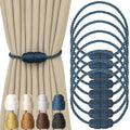 Magnetic Curtain Tiebacks Rope Curtain Tie Backs for Curtains 8 Pack Curtain Holders for Drapes Decorative Window Curtain Holdbacks (8 Count)