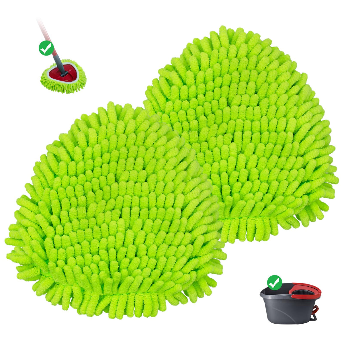 Mop Replace Heads for Ocedar Mop Heads Replacements Easywring 1 (2 Count)
