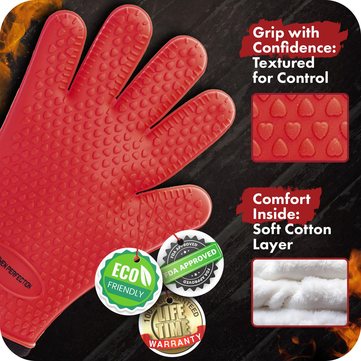 S Silicone Smoker BBQ Gloves (2 Count)