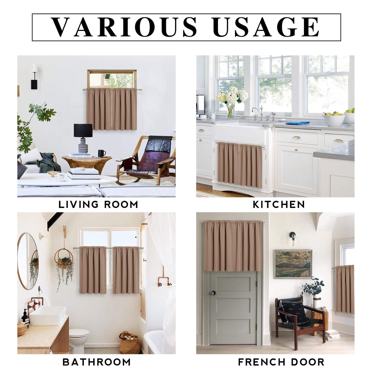 Half Curtain Tiers 36 inch Length (2 Count)