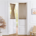 Sheer Door Curtains Closet Linen Textured Curtain Sheers Doorway Light Filtering Voile French Doors Rod Pocket Curtains Patio Glass Door
