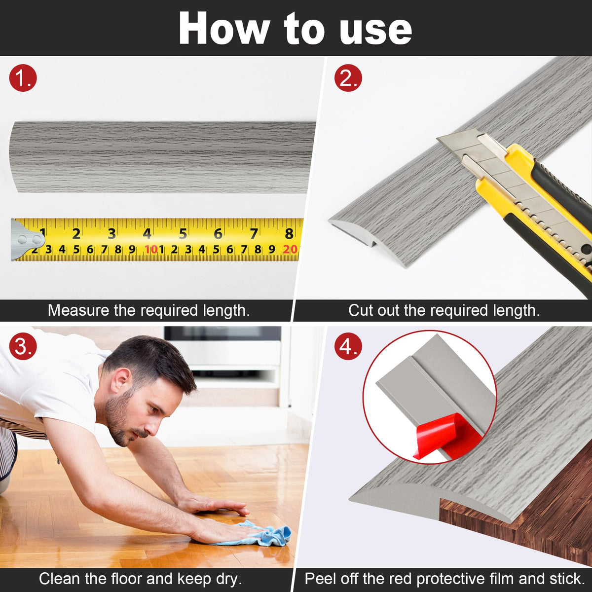 10Ft Carpet Floor Transition Strip