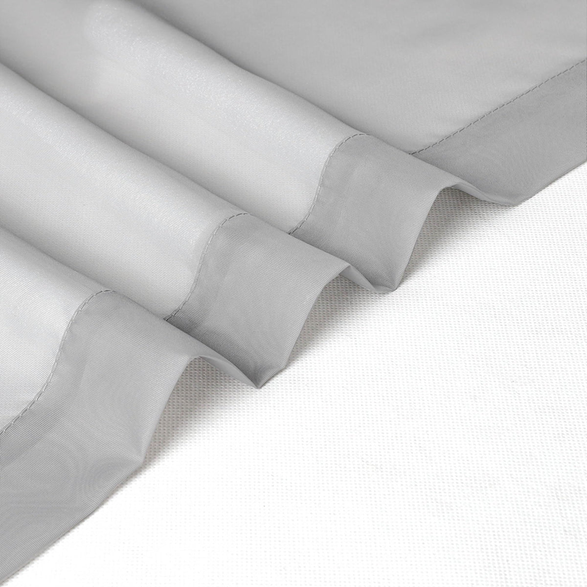 Sheer Light Grey Tier Curtains 24 Inch Length (2 Count)