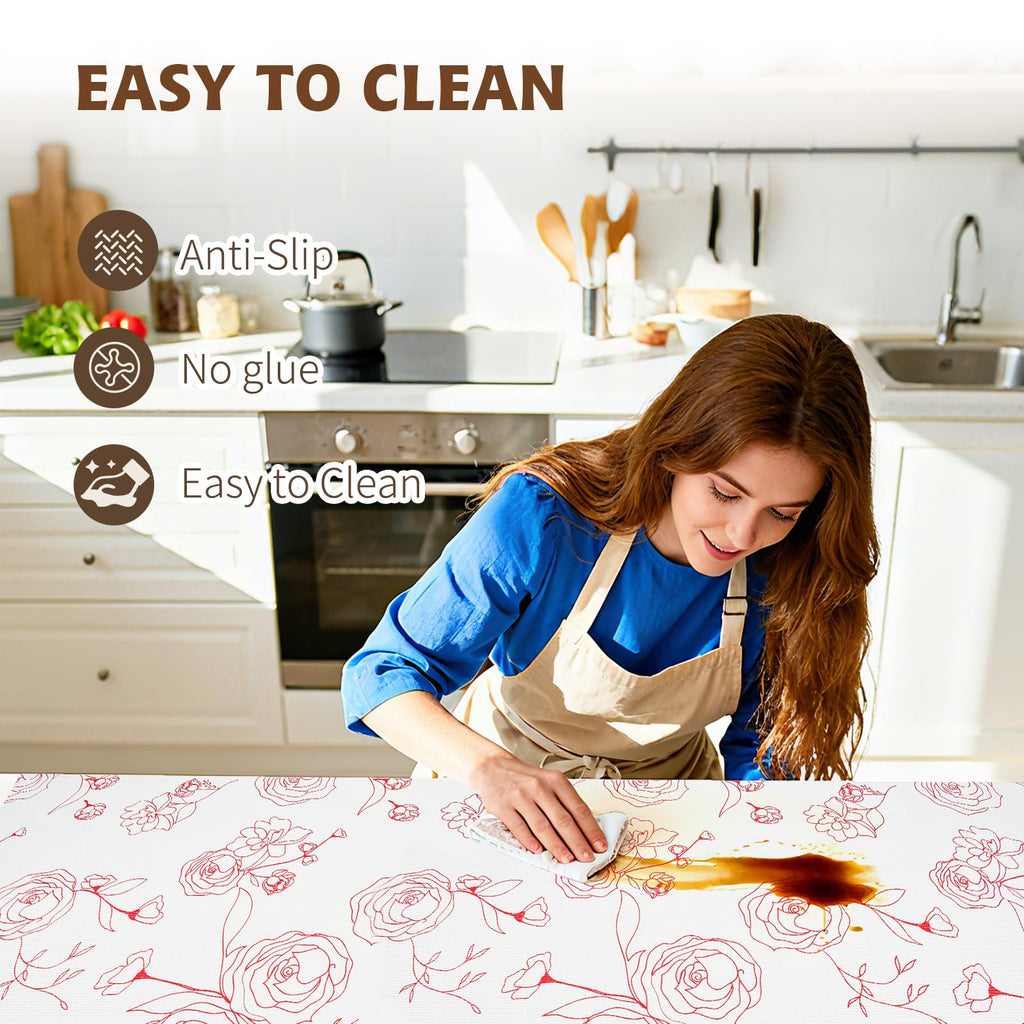Shelf Liners for Kitchen Cabinets 11.8in x 20FT Non Adhesive Drawer Liner (20 Sq Ft)