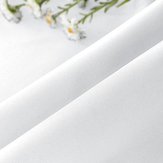 HolidayIdeas Outdoor Curtains for Patio Waterproof 6 Panels 54x95 Inch-Windproof Weatherproof Privacy White Curtains-Grommet Top and Tab Bottom Drape for Gazebo, Porch, Pergola, Cabana, Backyard