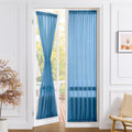 Sheer Door Curtain Closet Linen Textured Curtain Sheers Doorway Light Filtering Voile French Door Rod Pocket Curtains Patio Glass Doors