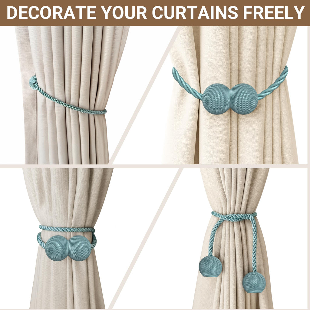 Magnetic Curtain Tiebacks Blue 4pcs (100 grams)
