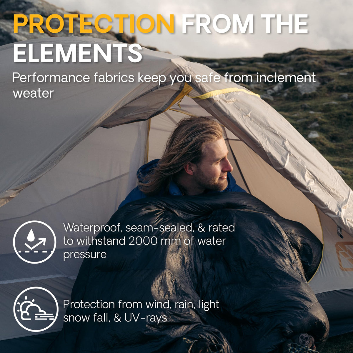 Featherstone UL Obsidian 1 Person Backpacking Tent Lightweight, 3-Season, Waterproof for Camping and Hiking- Includes Footprint & Mesh Gear Loft - Freestanding with Ultralight Footprint-Fly Capability