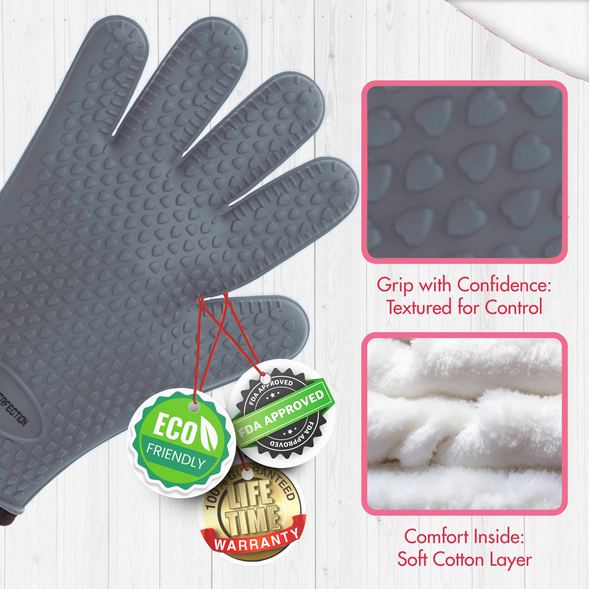 Silicone Smoker BBQ Gloves (2 Count)