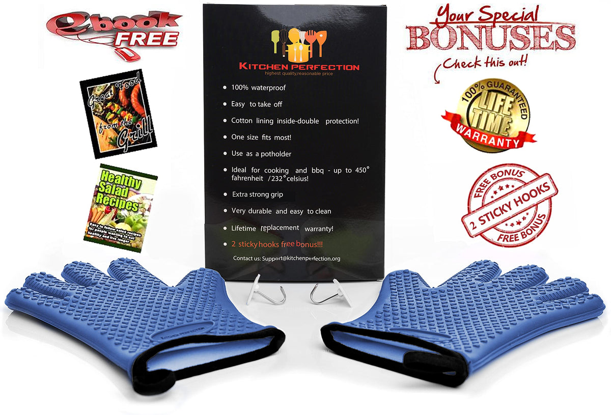 XL Silicone Smoker BBQ Gloves (2 Count)