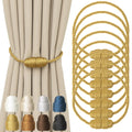 Magnetic Curtain Tiebacks Rope Curtain Tie Backs for Curtains 8 Pack Curtain Holders for Drapes Decorative Window Curtain Holdbacks (8 Count)
