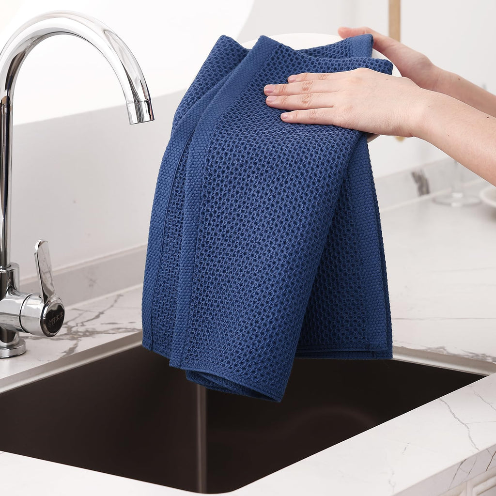 100% Cotton Oversized Waffle Weave Kitchen Towels 8 (8 Count)