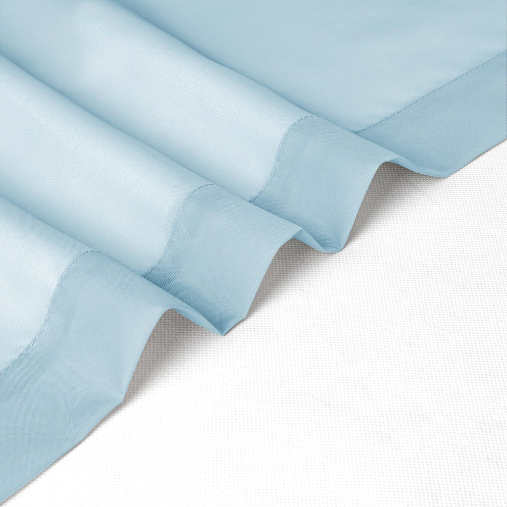 Light Blue Sheer Valances for Windows 2 Pack (2 Count)