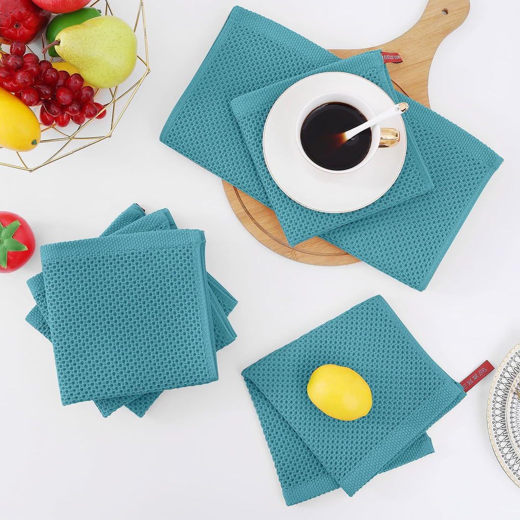100% Cotton Waffle Weave Kitchen Dish Cloths 12 (12 Count)