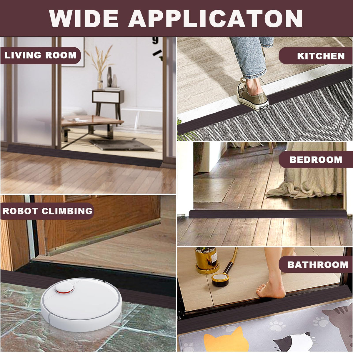 Vinyl Floor Transition Strip Self Adhesive Door Threshold Strip