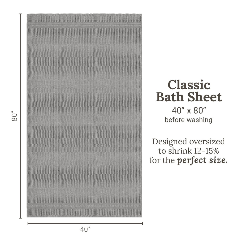 Waffle Bath Sheet Large Bath Towels Quick Dry Thin Body Towels (2 Count)