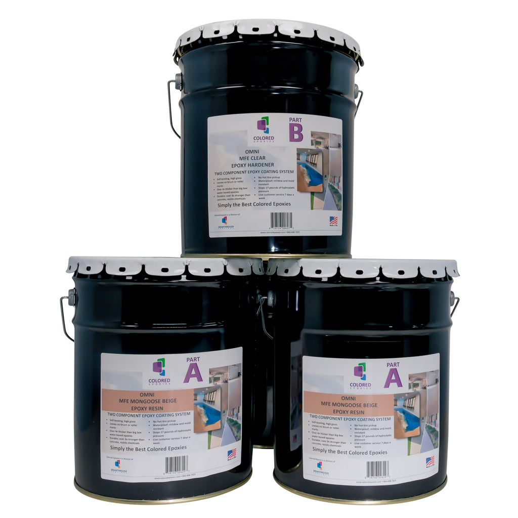 Mongoose Beige Epoxy Resin Coating Made with Beautiful and Vibrant Pigments (1920 Fl Oz)