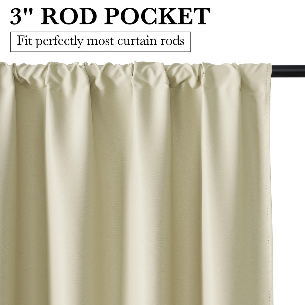 100% Blackout Bathroom Curtains Over Sink 24 inches Long (2 Count)