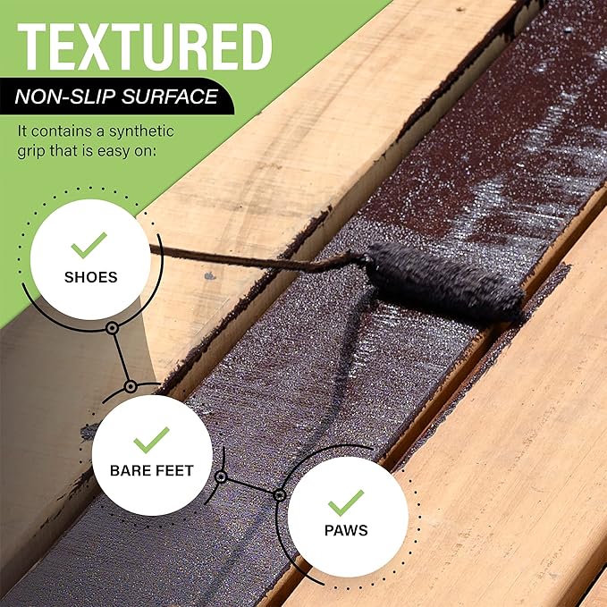Dura Grip Anti-Slip Paint for Concrete, Wood, Tile and Metal – Non-Skid Coating for Floor, Decking and Ramps – Gallon (Sand)