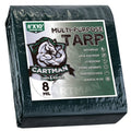 CARTMAN 8x10Ft Multipurpose Waterproof Poly Tarp Cover 8 Mil, Green