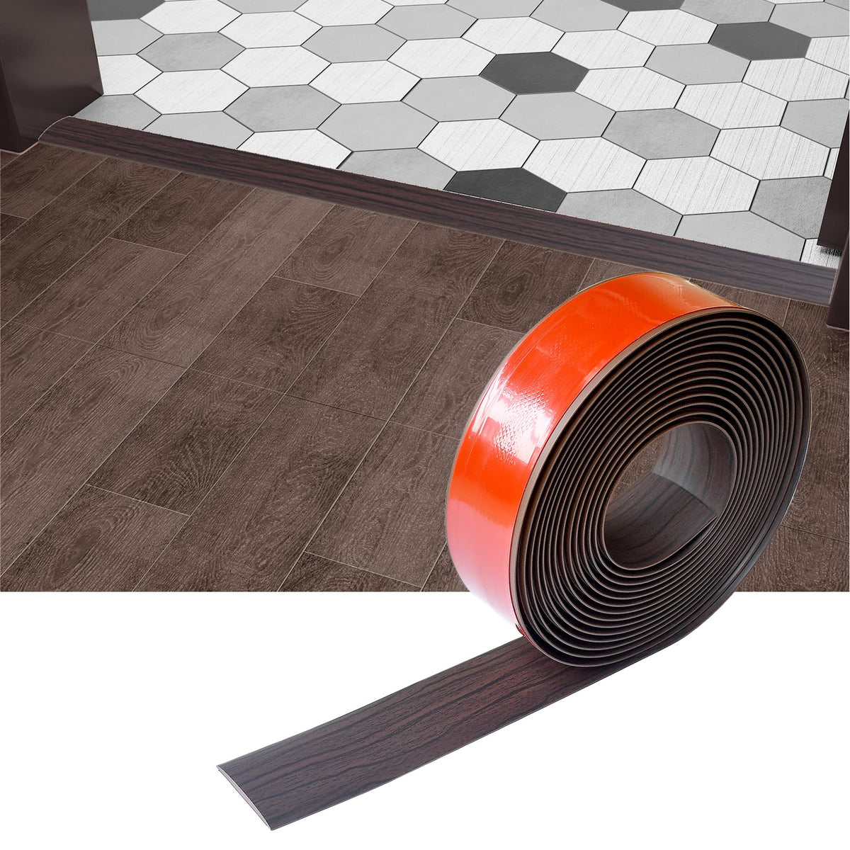 Floor Transition Strip & Self Adhesive Floor Vinyl Floor Edge Trim Laminate Floor Gap Covering Joining Strip (118 Foot)