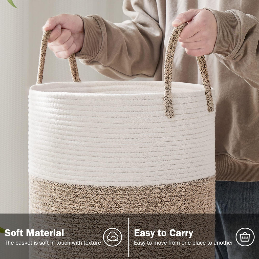 Woven Rope Laundry Hamper Basket