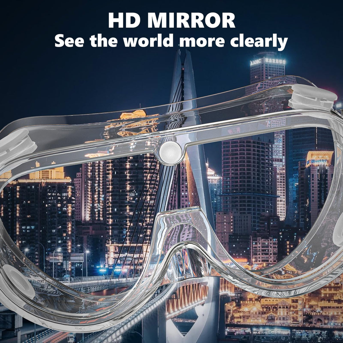 3PCS Anti Fog Protective Safety Goggles Clear Lens Wide (3 Count)