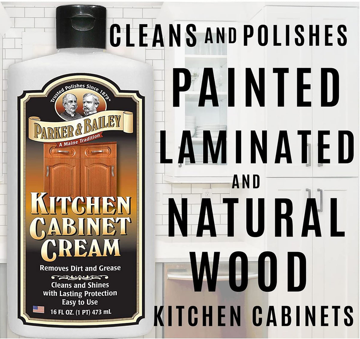 Parker and Bailey Kitchen Cabinet Cream Wood Cleaner Grease Remover 16 oz (48 Fl Oz)