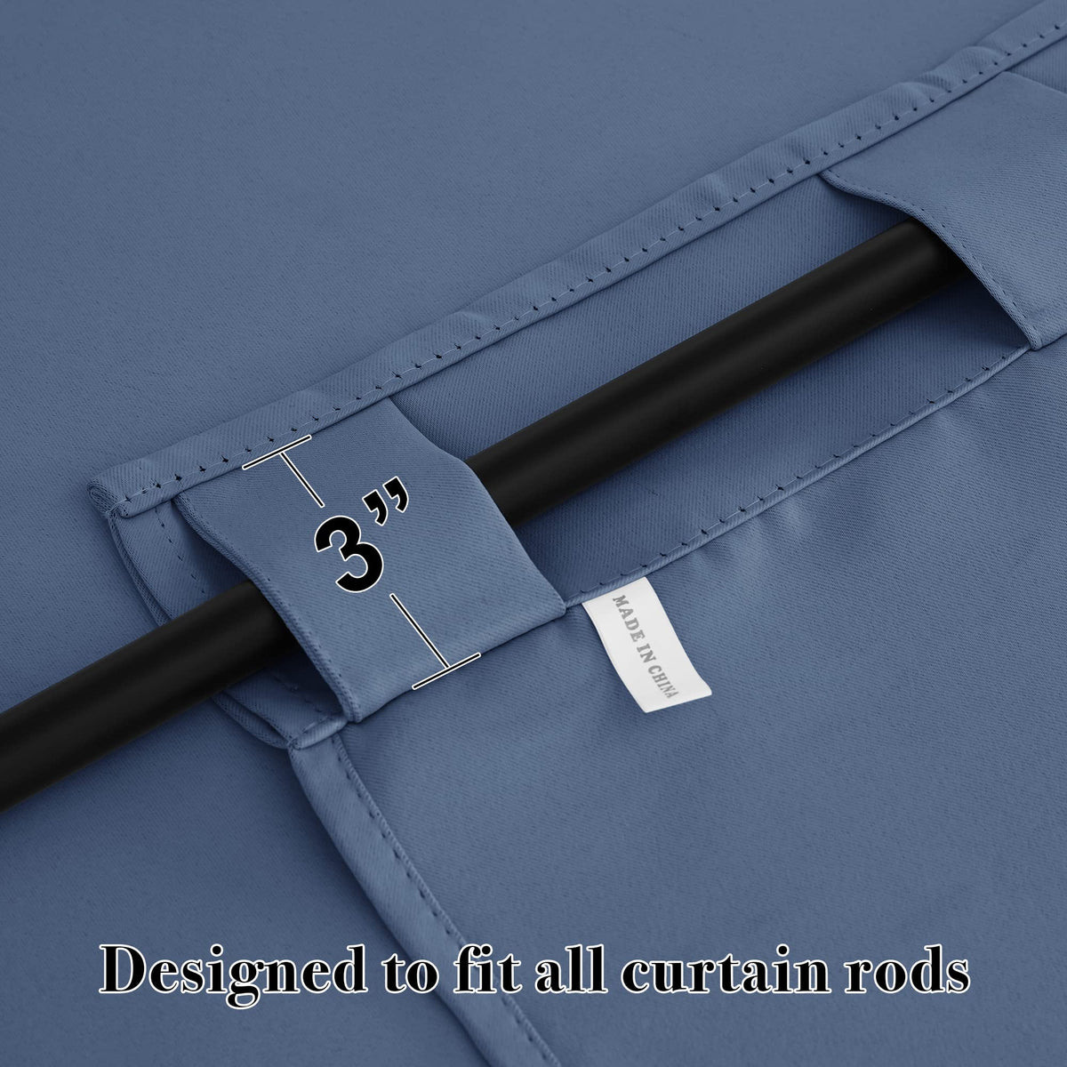 Blackout Curtains 80 inches Long for Bedroom Living Dining Room (2 Count)