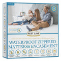 Rest Line 100% Cotton Waterproof Zippered Mattress Encasement