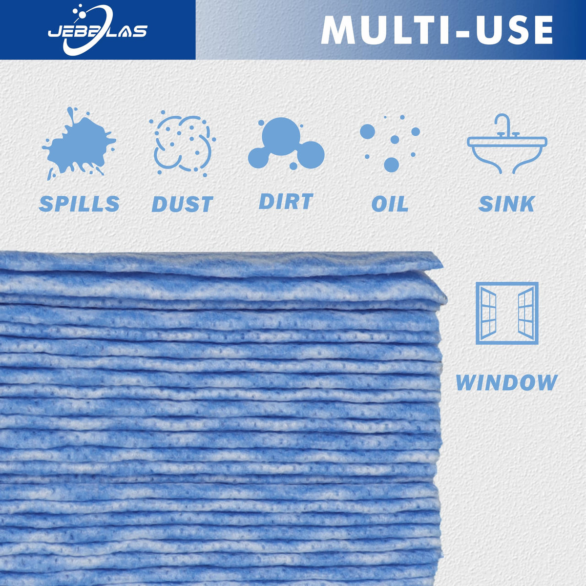 100Pcs Reusable Cleaning Cloths 11.8‘’x11.8‘’ Handi Wipes Reusable Cloths Dry Cleaning Cloths Dish Towel Dish Cloths Handy Cleaning Wipes (100 Count)