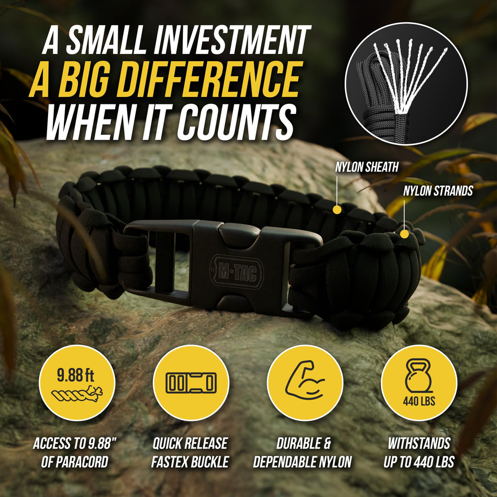 M-Tac Paracord Bracelet - Black