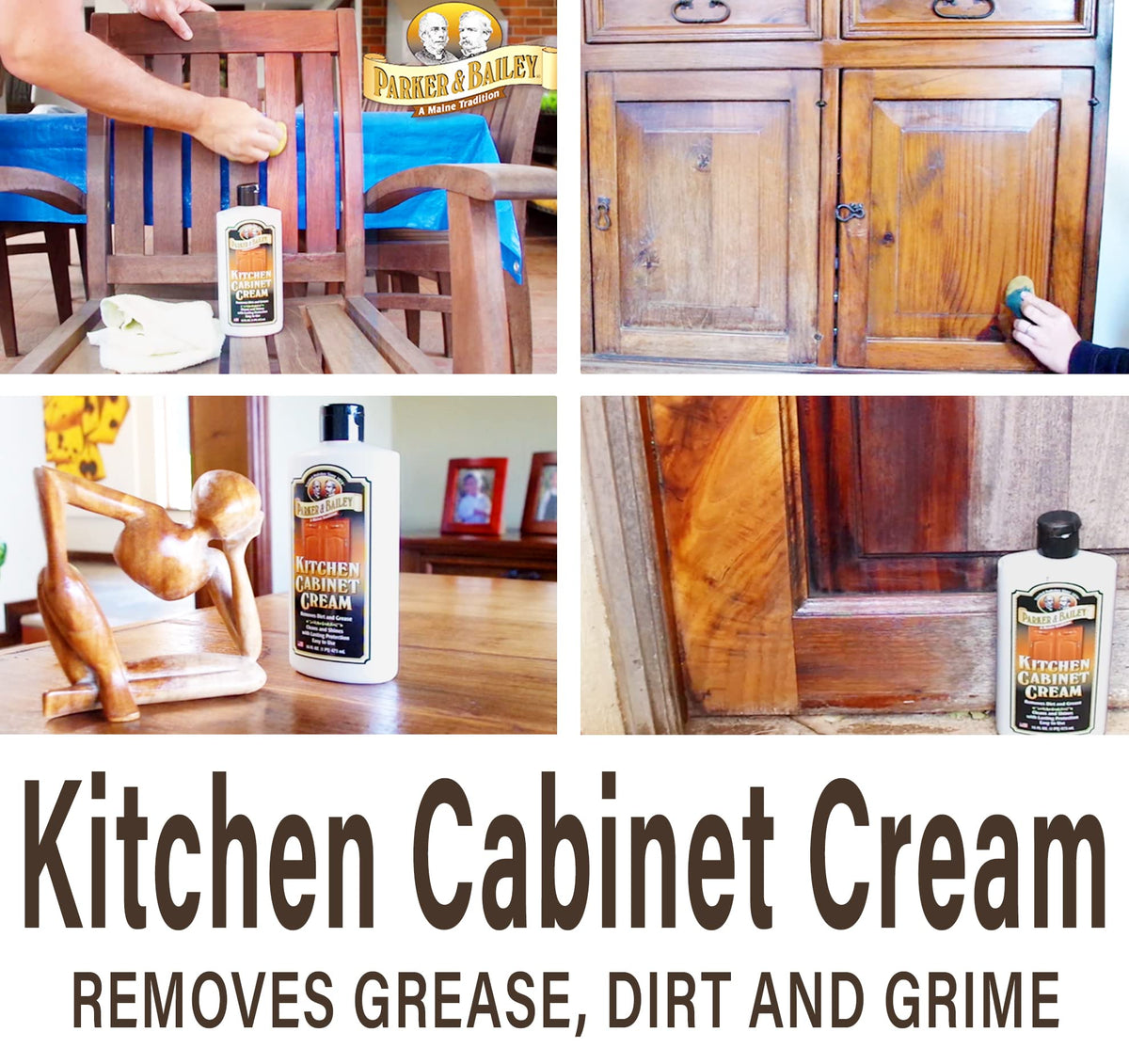 Parker and Bailey Kitchen Cabinet Cream Wood Cleaner Grease Remover 16 oz (48 Fl Oz)