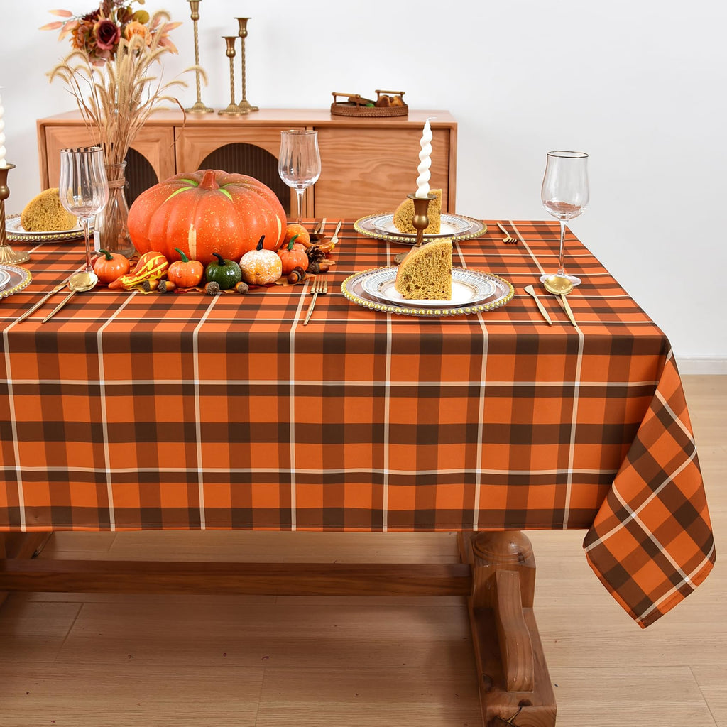 Waterproof Checkered Tablecloth Fabric