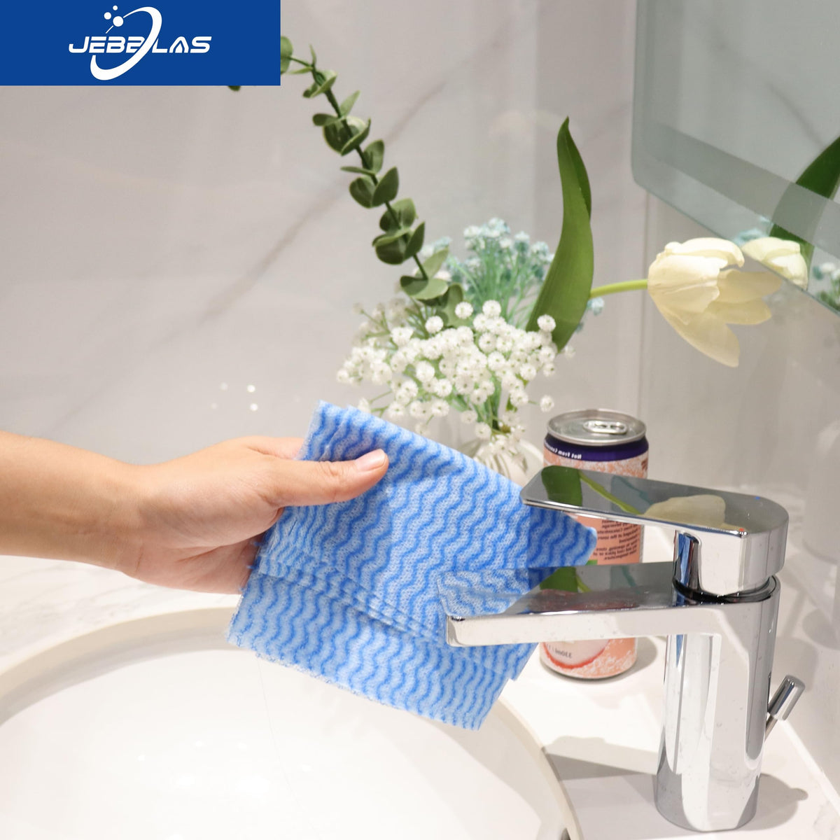 100Pcs Reusable Cleaning Cloths 11.8‘’x11.8‘’ Handi Wipes Reusable Cloths Dry Cleaning Cloths Dish Towel Dish Cloths Handy Cleaning Wipes (100 Count)