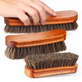 4 Pcs Horsehair Shine Shoes Brush Kit Polish Dauber Applicators Cleaning Leather Shoes Boots Care Brushes Suede Cleaner Brush with Microfiber Shoe Gloves (3 Count)