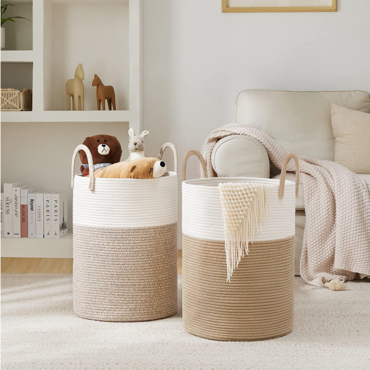 Woven Rope Laundry Hamper Basket