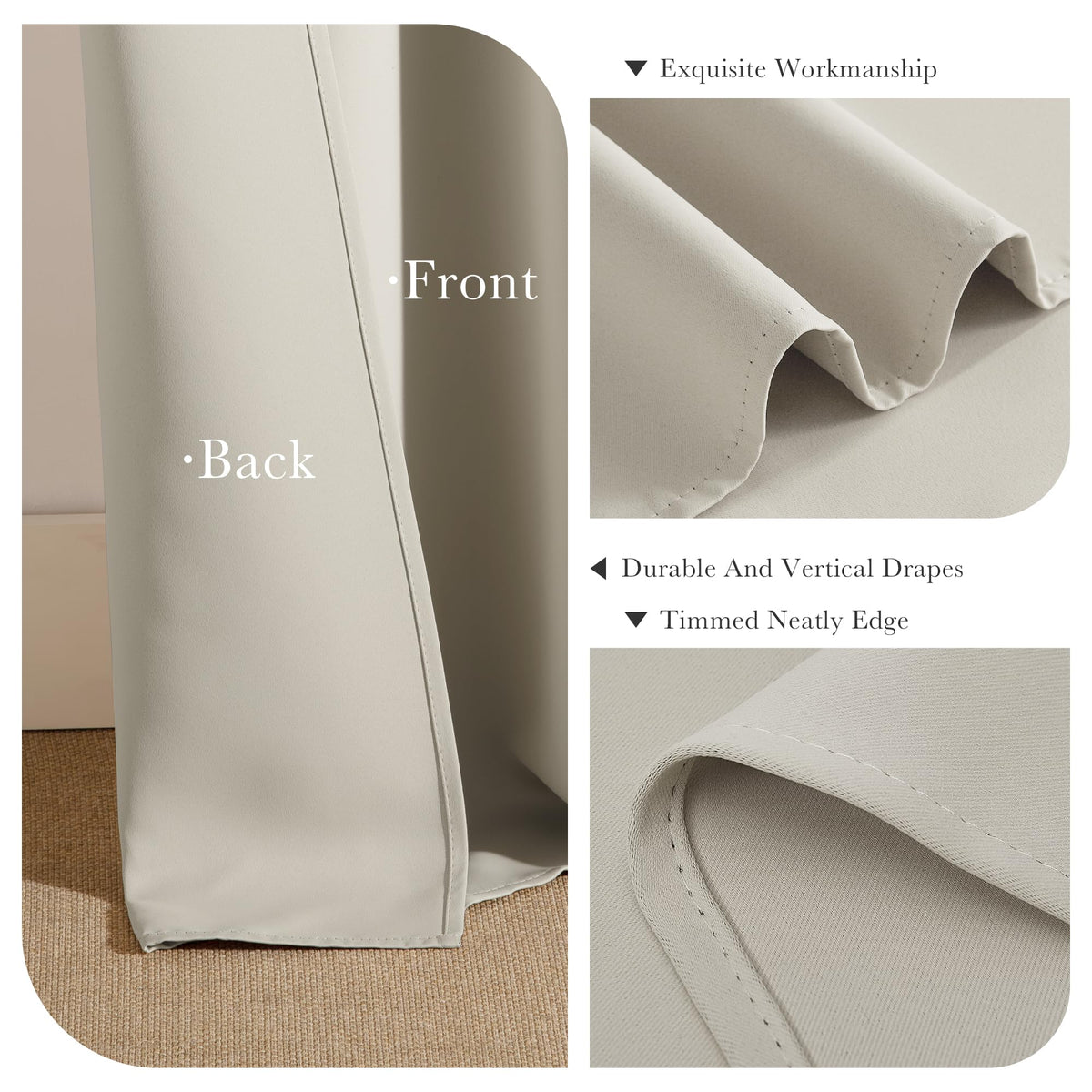 Cream RV Curtains for Camper Windows