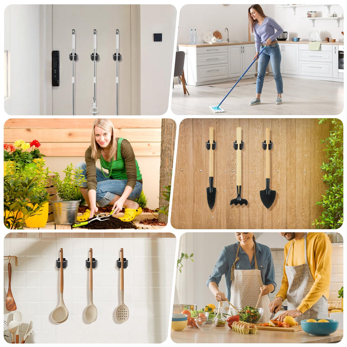 Broom Holder Wall Mount (7 Count)
