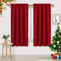 Blackout Curtains for Bedroom Living Room 52 x 63 Inch Long Red (2 Count)