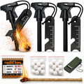 34PCS Fire Starter Survival Kit with 3 Ferro Rods & Striker Tinder