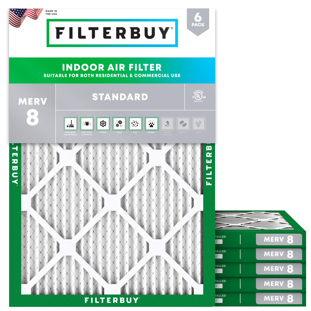 30x32x1 Air Filter MERV 8 Dust & Allergy Defense (6 Count)